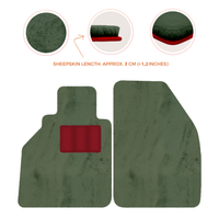 Tappetini in pelle di pecora per Porsche 986 Boxster (1996-2004) - Lunghezza della pelle di pecora, Varie opzioni di colore
