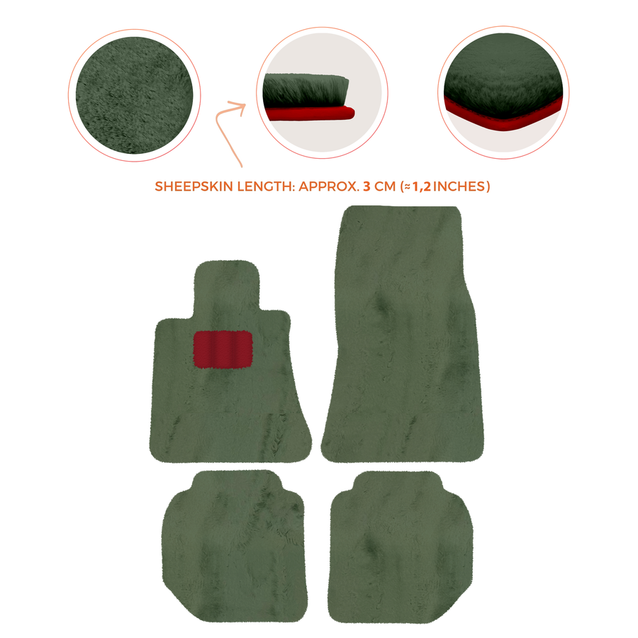 Premium Sheepskin Floor Mats for Bentley Continental GTC (2011-2018)