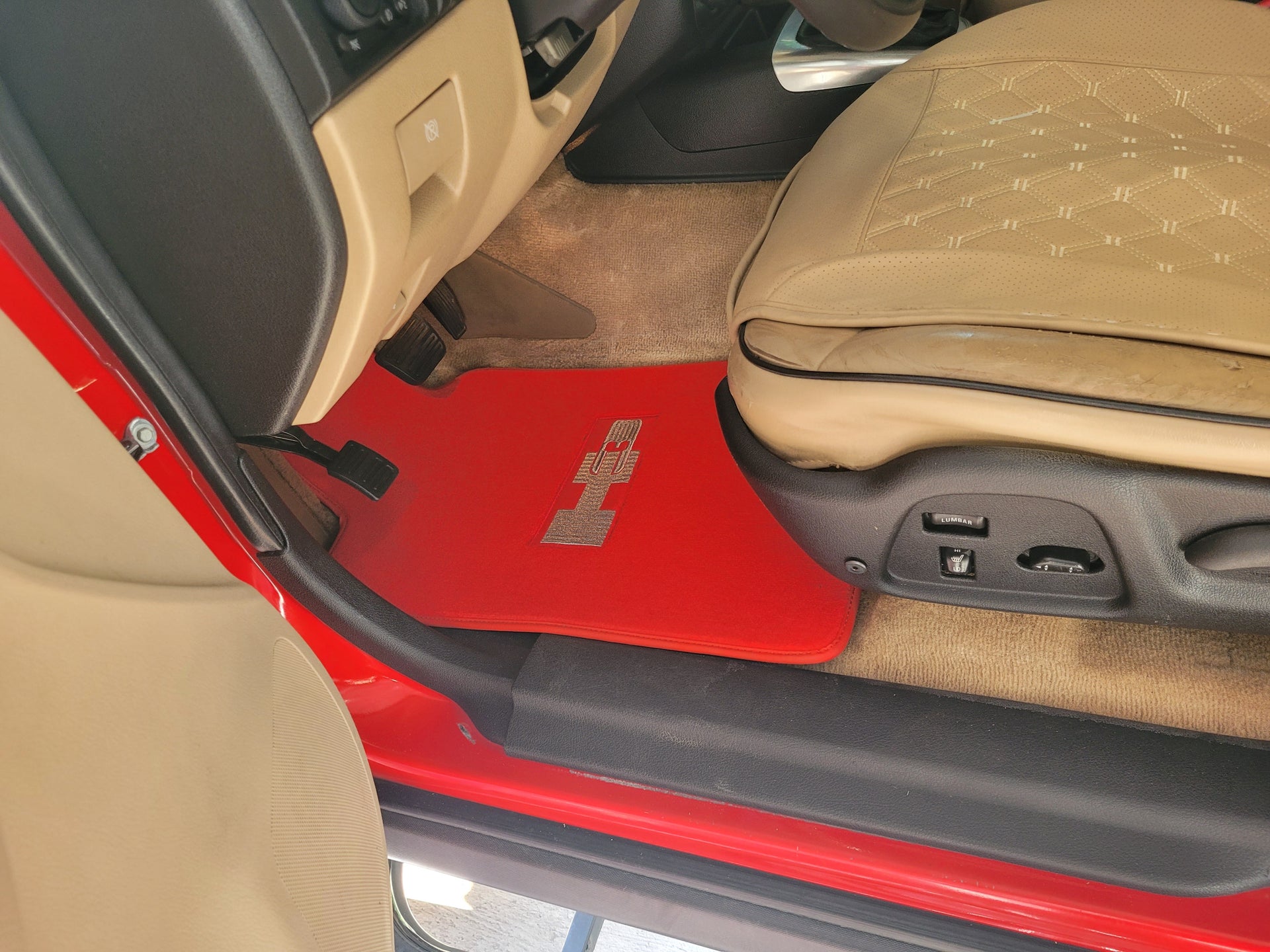 Floor Mats For Hummer H3 2005-2010 Tailored Red Color Carpets