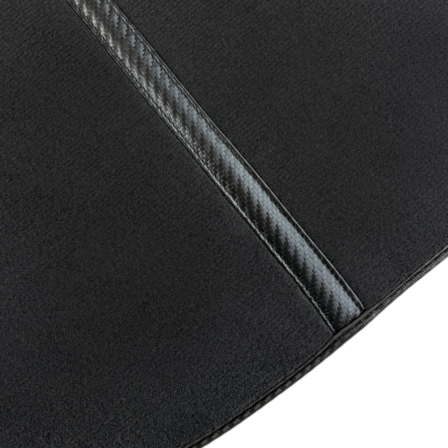 Black Floor Mats for BMW 3 Series G20 4-door Sedan (2019-2024) with Carbon Fiber Details