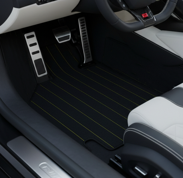 Customizable Leather Floor Mats with Line Pattern for Lamborghini Countach (1974–1990)