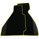 Custom Black Floor Mats for Ferrari 328 GTB (1985-1989) with Leather