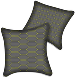 Customizable Gray Leather Pillows Set of 2 for All Vehicles