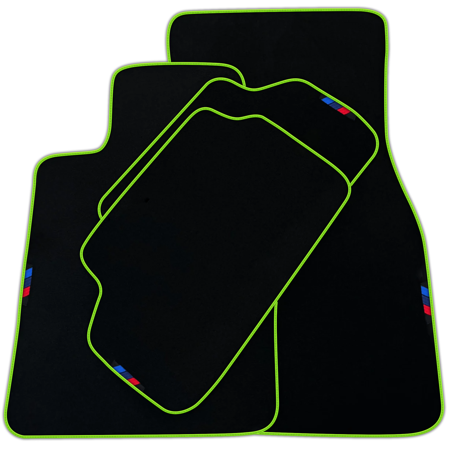 Black Mats For BMW Gran Tourer F46 (2015-2022) 7 Seats | Orange Trim | Various Trim Colors