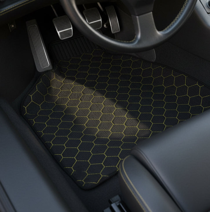 Tapis de voiture en cuir personnalisables avec motif Viper Hex pour Lamborghini Diablo (1990-2001) - AutoWin