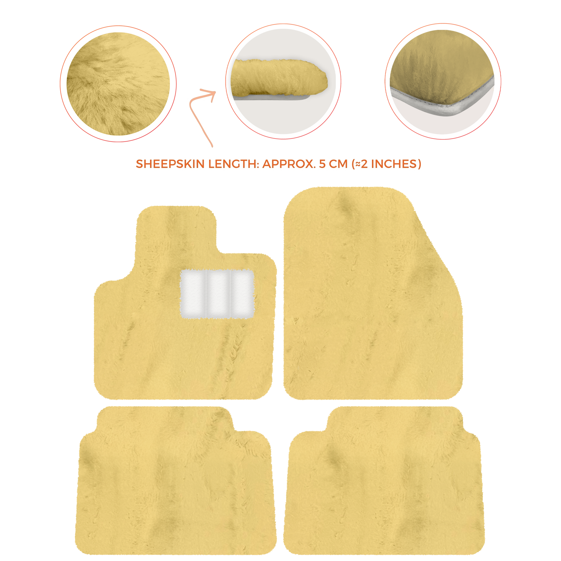 Luxury Sheepskin Floor Mats for Land Rover Discovery Sport (2015-2019)