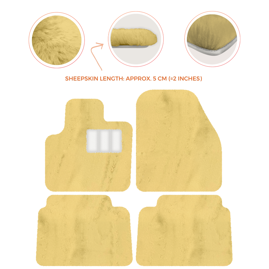 Luxury Sheepskin Floor Mats for Land Rover Discovery Sport (2015-2019)