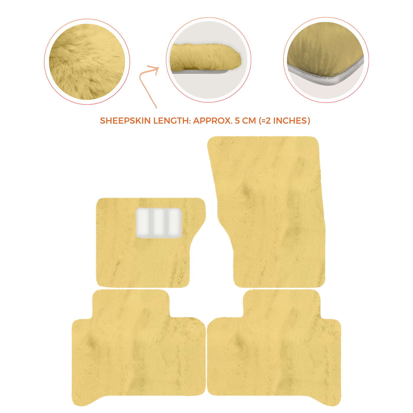 Luxurious Premium Sheepskin Floor Mats for Range Rover (2012-2022)