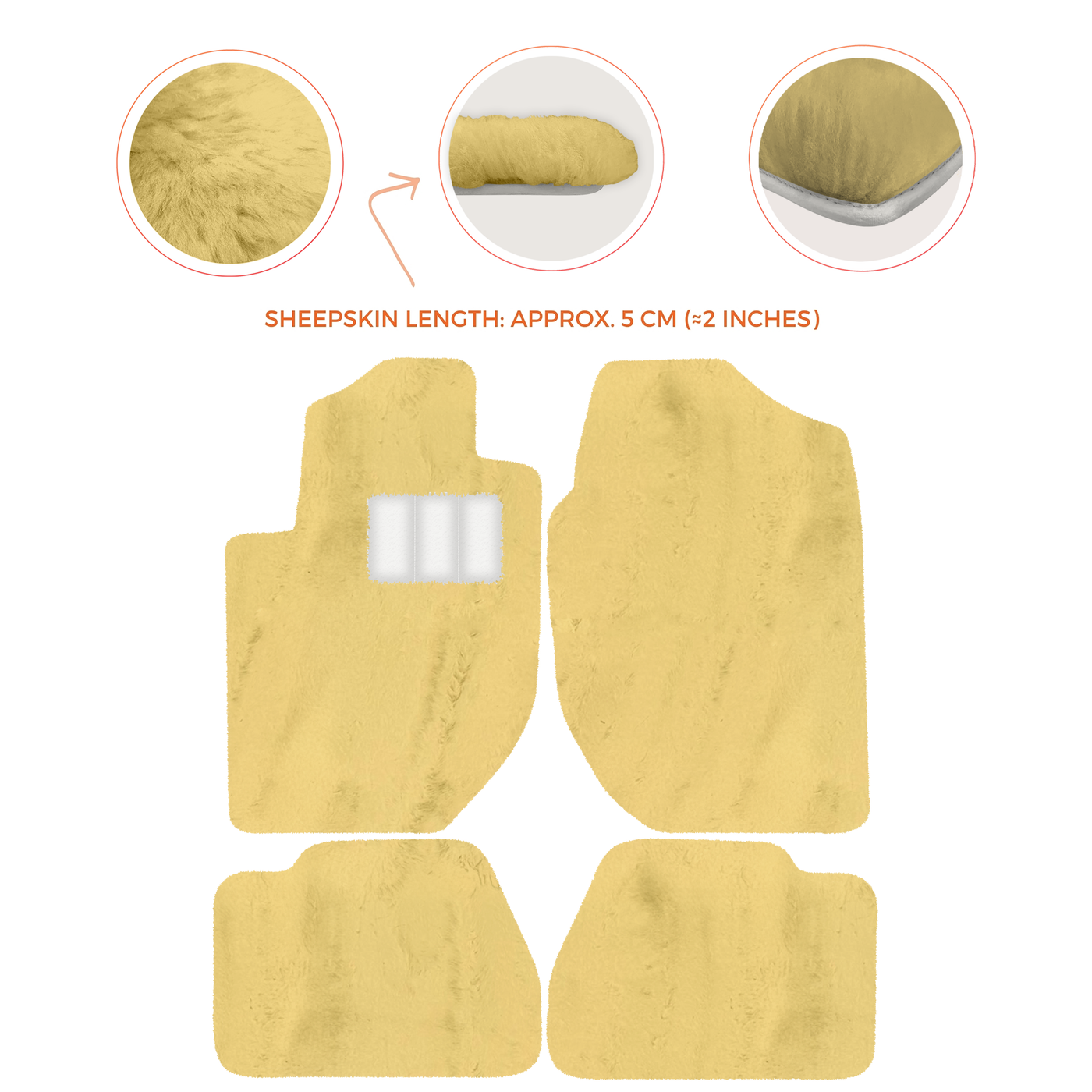 Premium Sheepskin Floor Mats for Land Rover Freelander (1997-2003)