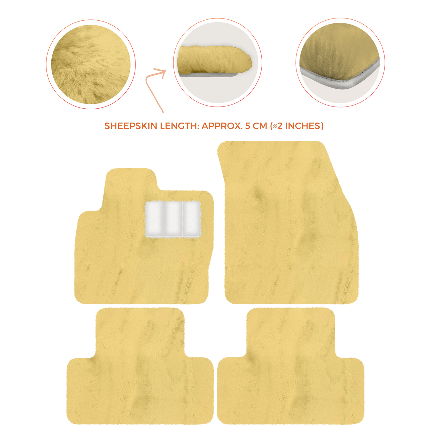 Premium Sheepskin Floor Mats for Range Rover Vehicles (2012-2022)