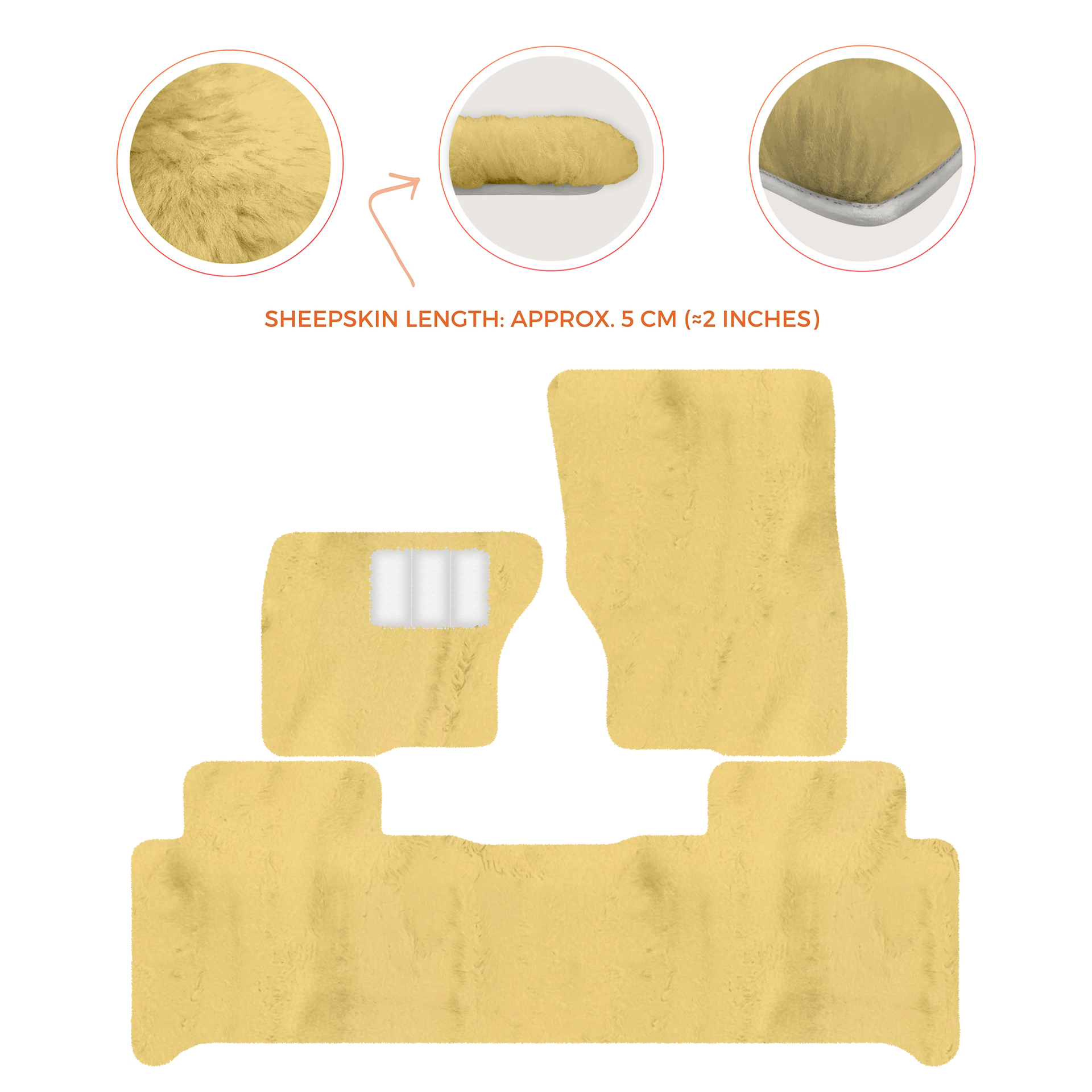 Luxury Sheepskin Floor Mats for Land Rover Discovery (2017-2026)