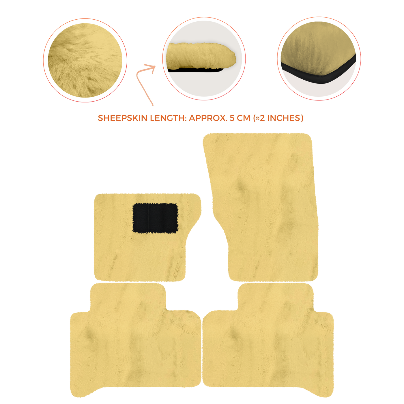 Luxurious Premium Sheepskin Floor Mats for Range Rover (2012-2022)