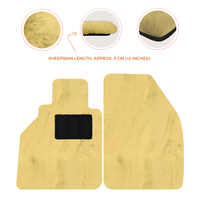 Tappetini in pelle di pecora per Porsche 986 Boxster (1996-2004) - Lunghezza della pelle di pecora, Varie opzioni di colore