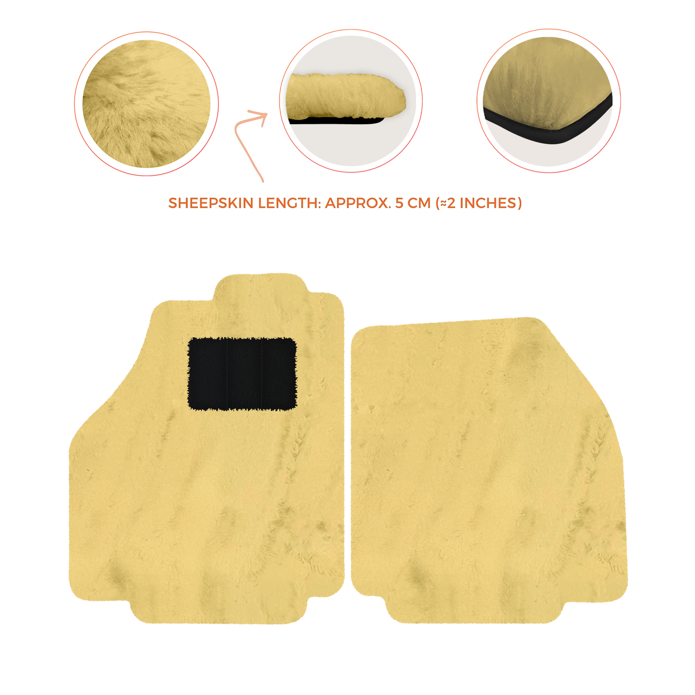 Premium Sheepskin Floor Mats for Ferrari 488 Spider (2016-2022)
