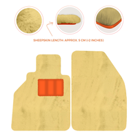 Tappetini in pelle di pecora per Porsche 986 Boxster (1996-2004) - Lunghezza della pelle di pecora, Varie opzioni di colore