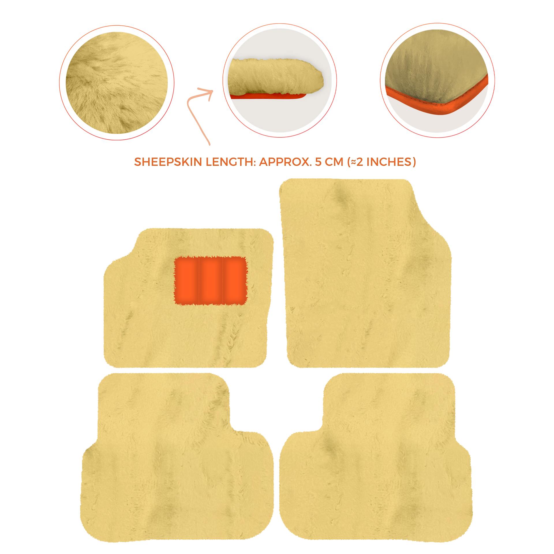 Luxury Sheepskin Floor Mats for Aston Martin V8 Coupe (1996-2000)