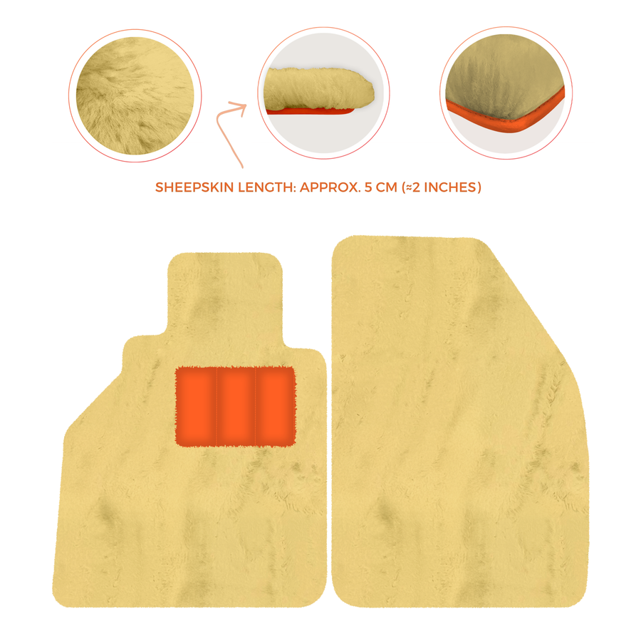 Premium Sheepskin Floor Mats for Porsche 986 Boxster (1996-2004)