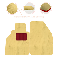 Tappetini in pelle di pecora per Porsche 986 Boxster (1996-2004) - Lunghezza della pelle di pecora, Varie opzioni di colore