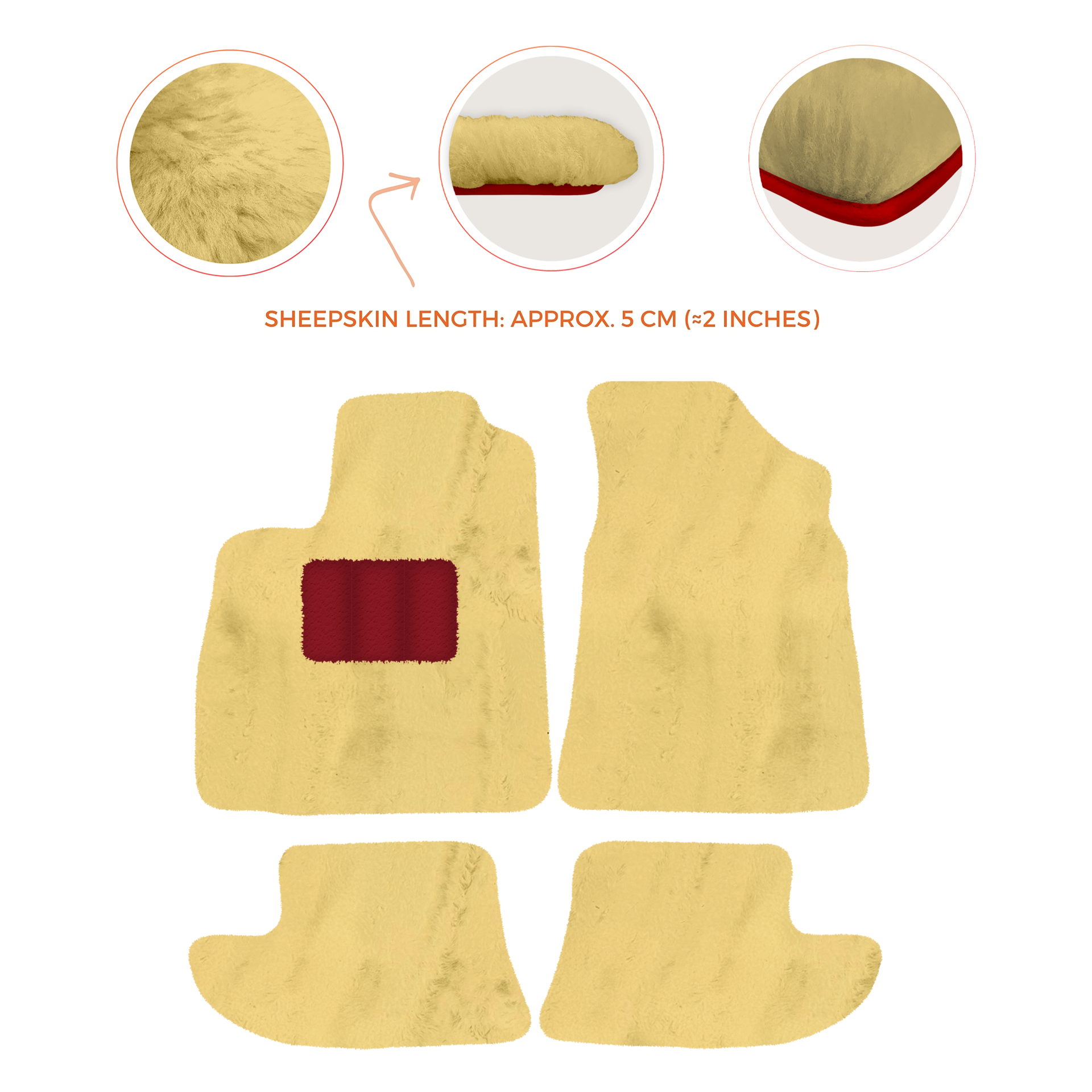 Luxury Sheepskin Floor Mats for Bentley Continental GT (2011-2018)