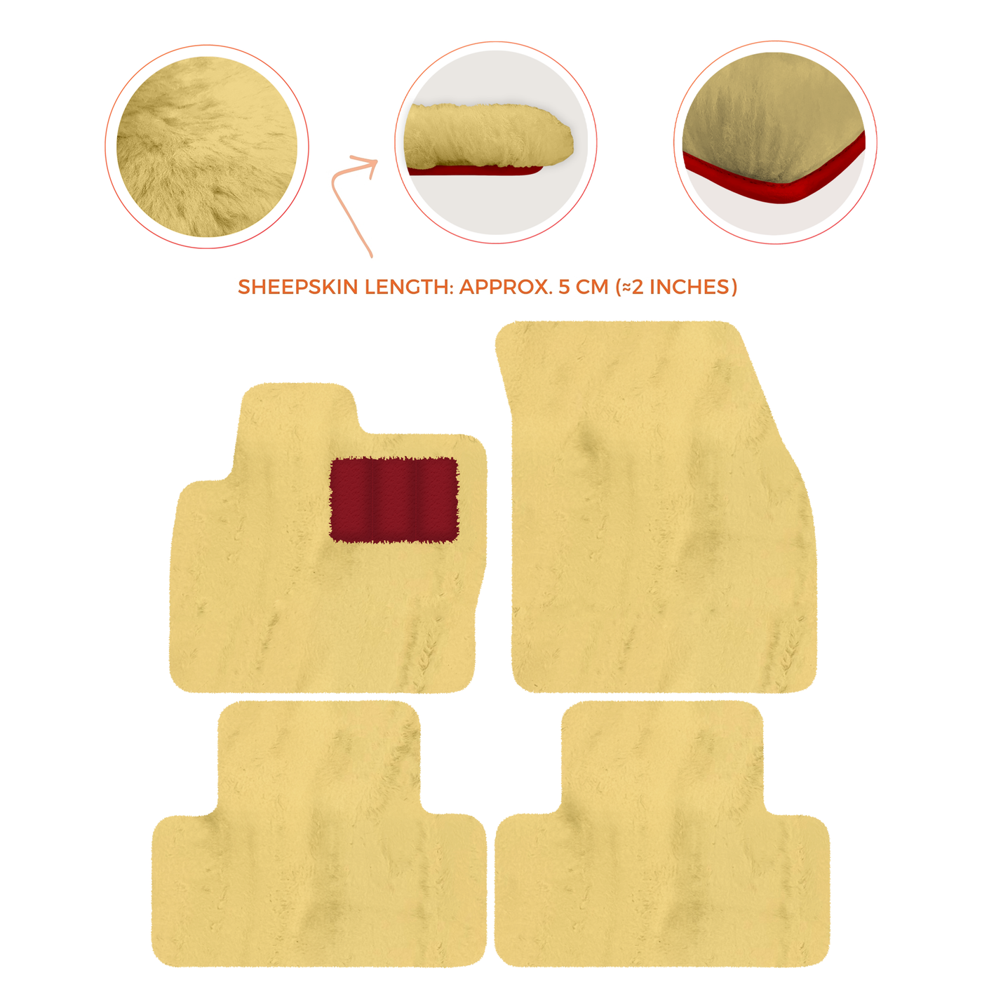 Premium Sheepskin Floor Mats for Range Rover Vehicles (2012-2022)