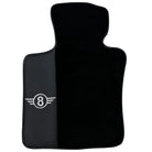 Black Floor Mats for Mini Cooper / One F55 5-doors (2015-2023) with Leather - AutoWin