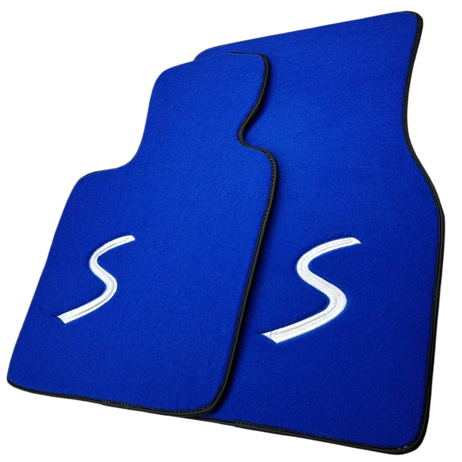Blue Floor Mats for Mini Cooper / One F56 3-Doors (2014-2023) - AutoWin