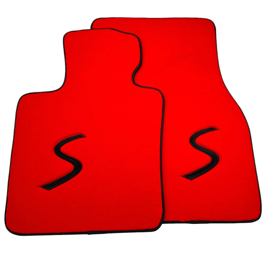 Red Floor Mats for Mini Cooper / One F56 3-Doors (2014-2023) - AutoWin