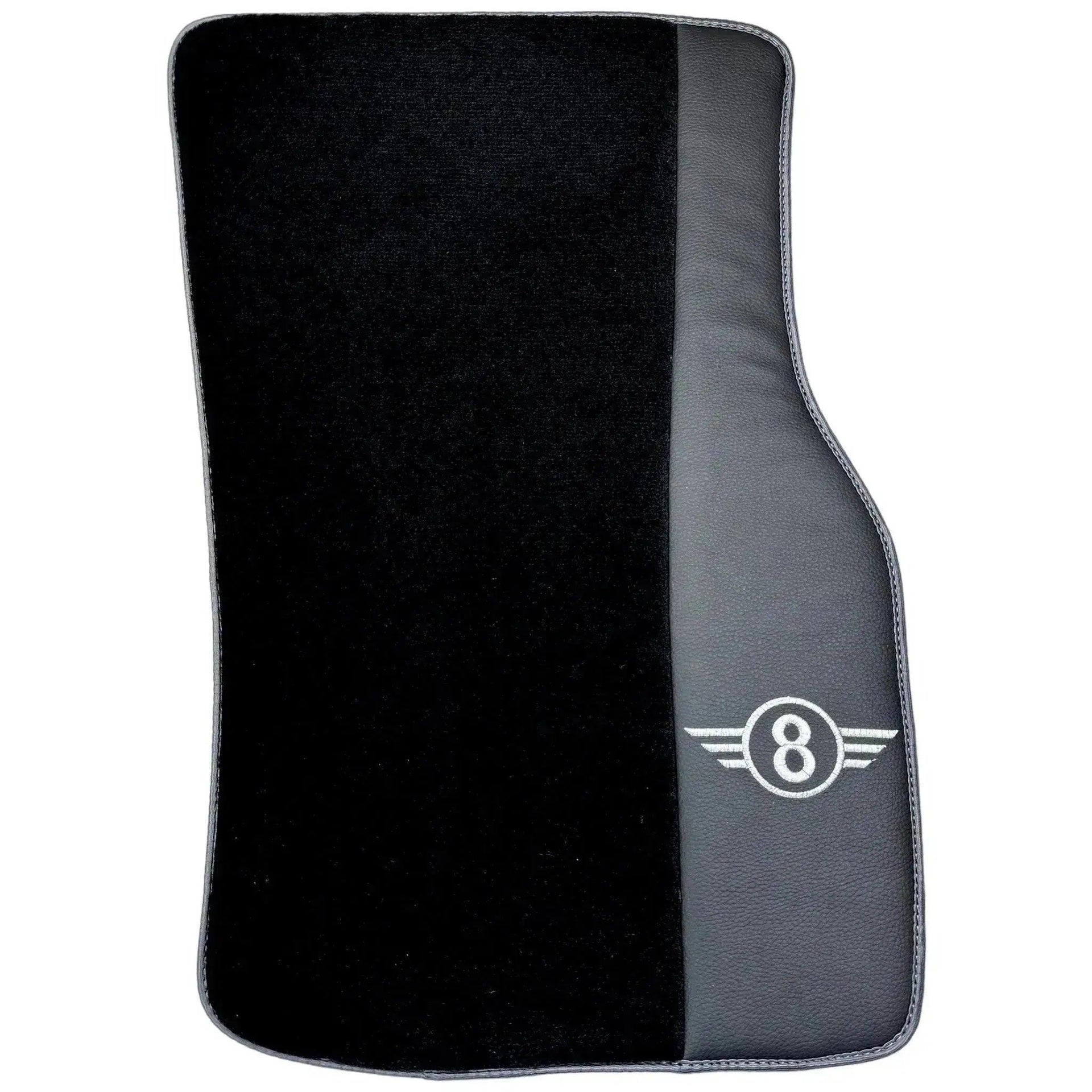 Black Floor Mats for Mini Cooper / One R50 (2001-2007) with Gray Trim - AutoWin