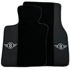 Black Floor Mats for Mini Cooper / One R50 (2001-2007) with Leather - AutoWin
