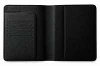 Portafoglio per Passaporto in Pelle Nera AutoWin con Logo