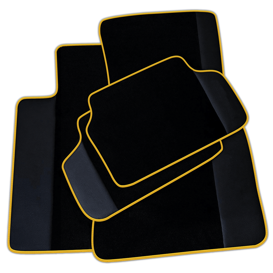 Black Floor Mats for BMW 2 Series Gran Tourer F46 (2015-2022) 7 Seats with Leather | Various Trim Colors