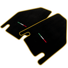 Black Floor Mats for Lamborghini Countach with Italian Flag | Various Trim Colors