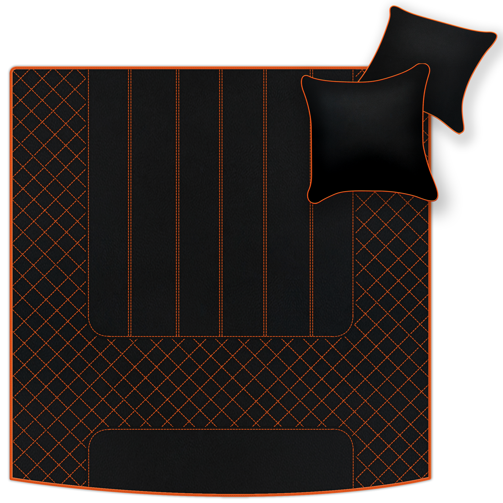 Tapis de voiture en cuir personnalisables avec motif linéaire pour Bentley Mulsanne (2010-2020) - AutoWin