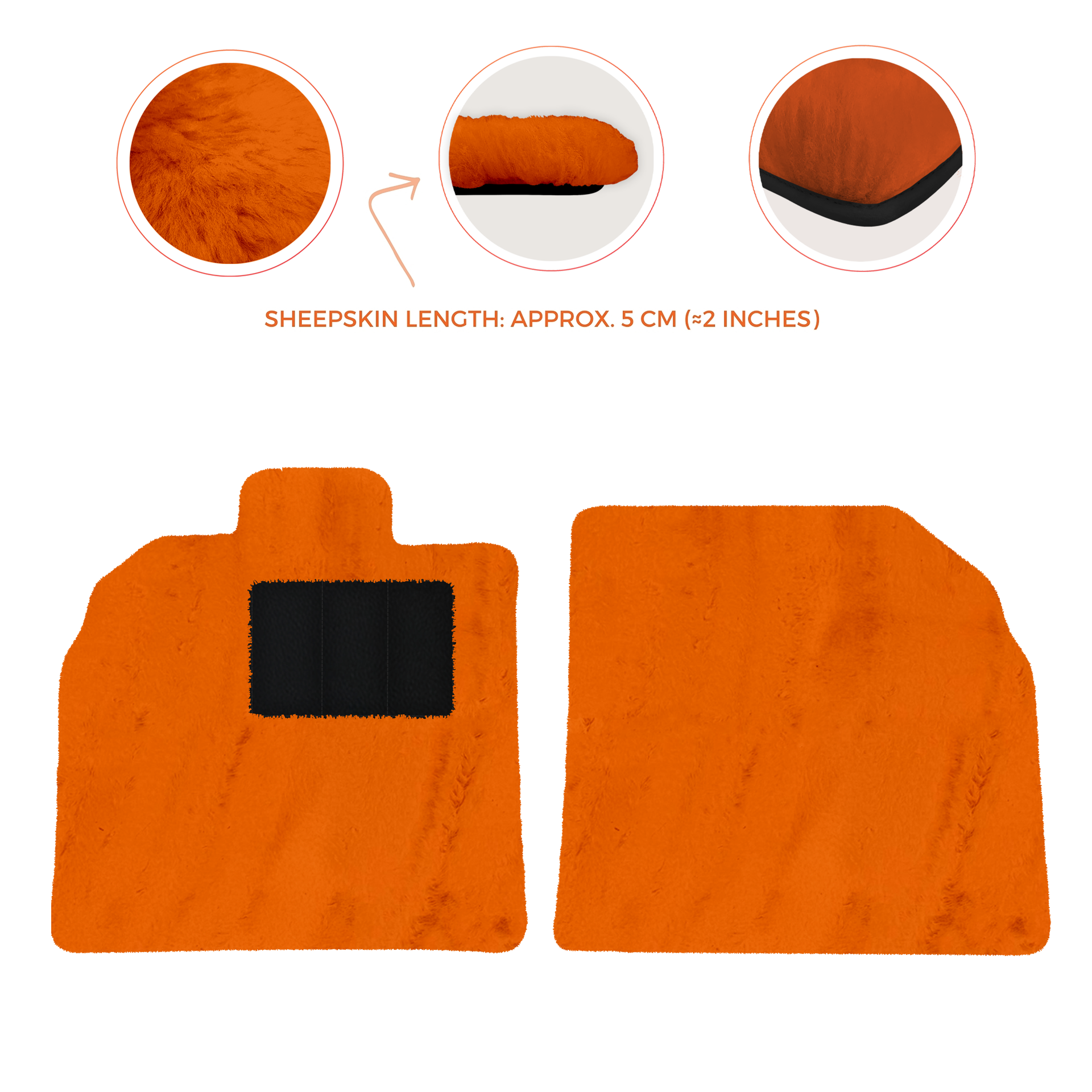 Customizable Black Floor Mats for Lamborghini Aventador SV | Orange Edition - AutoWin.EU