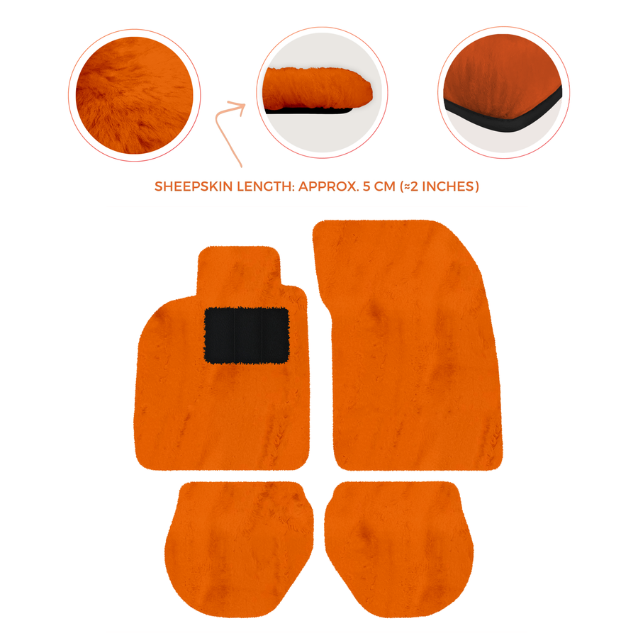 Tappetini in pelle di pecora per Porsche 911-993 (1993-1998) - Lunghezza della pelle di pecora, Varie opzioni di colore