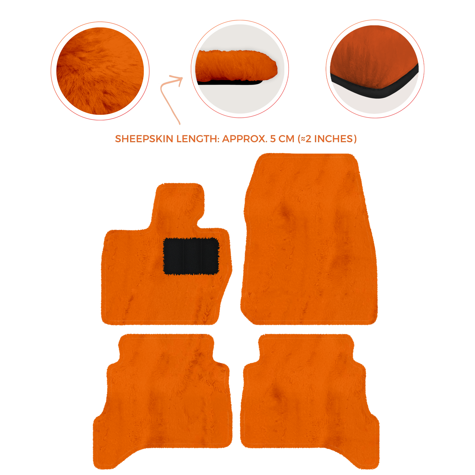 Premium Sheepskin Floor Mats for Range Rover Evoque (2015-2019)