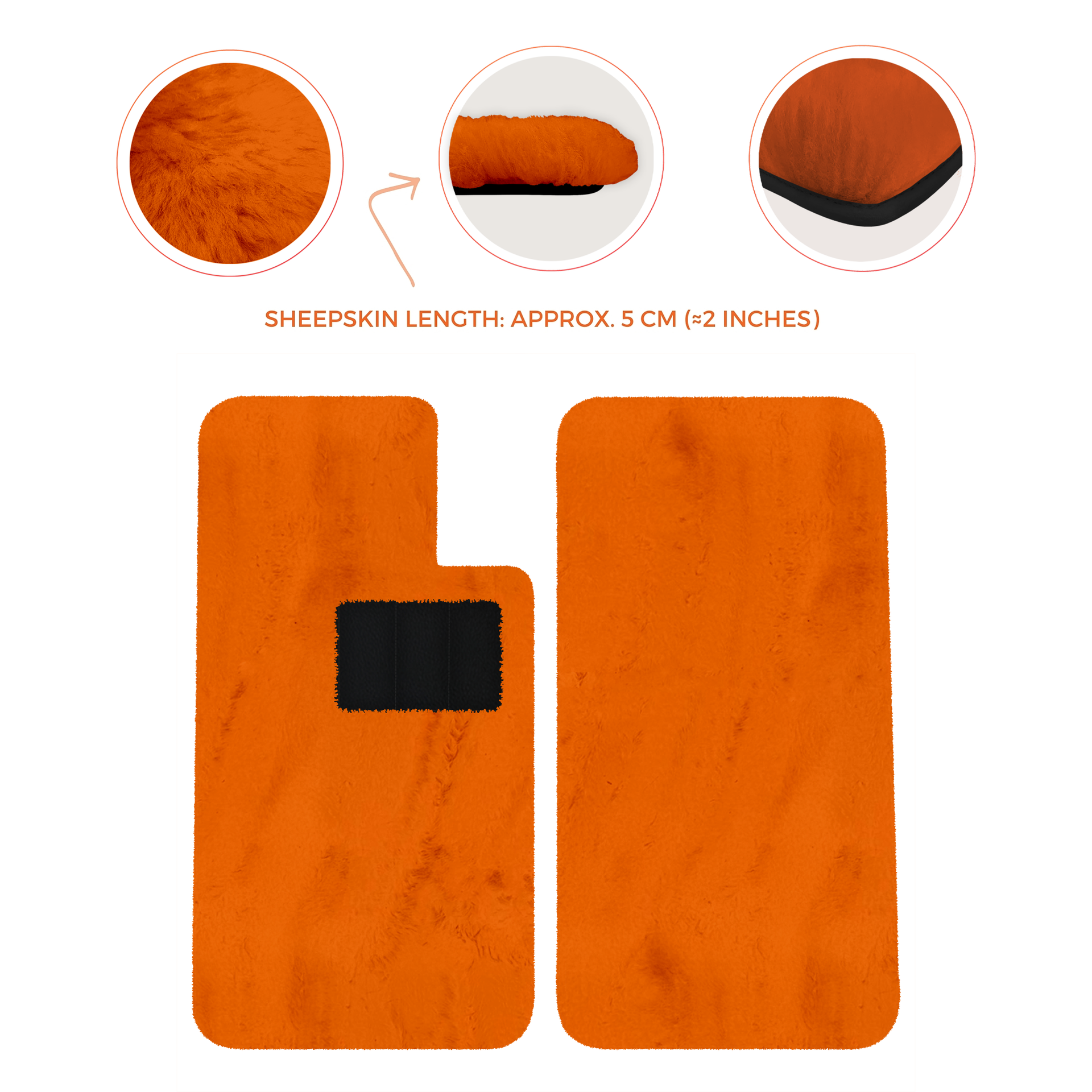 Premium Sheepskin Floor Mats for Aston Martin V8 Virage (1989-1995) Coupe