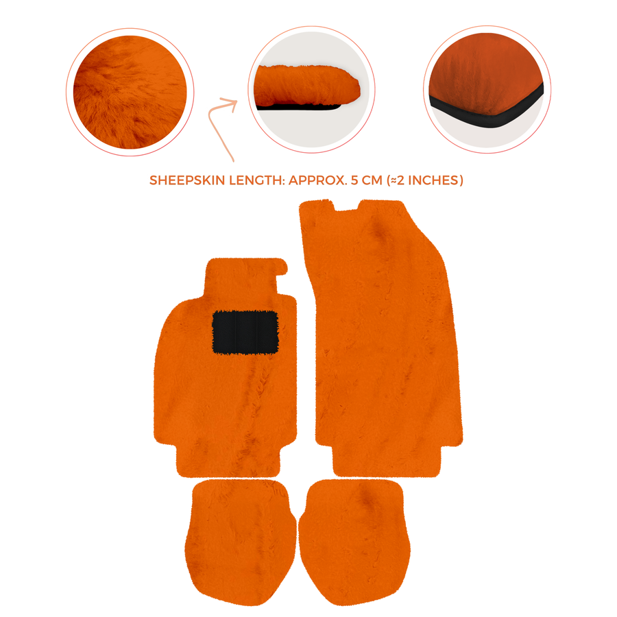 Tappetini in pelliccia di pecora per Porsche 911 - 964 (1989-1994) - Lunghezza pelliccia di pecora, varie opzioni di colore