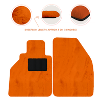 Tappetini in pelle di pecora per Porsche 986 Boxster (1996-2004) - Lunghezza della pelle di pecora, Varie opzioni di colore