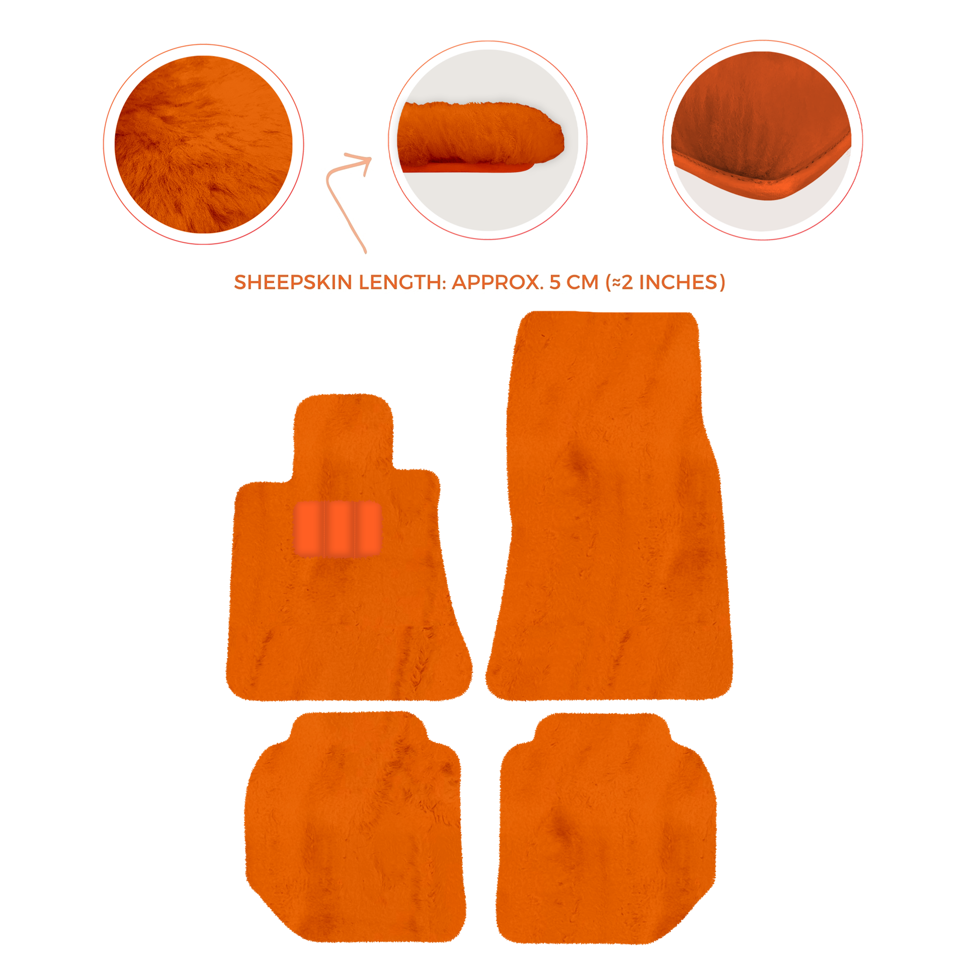 Premium Sheepskin Floor Mats for Bentley Continental GTC (2011-2018)