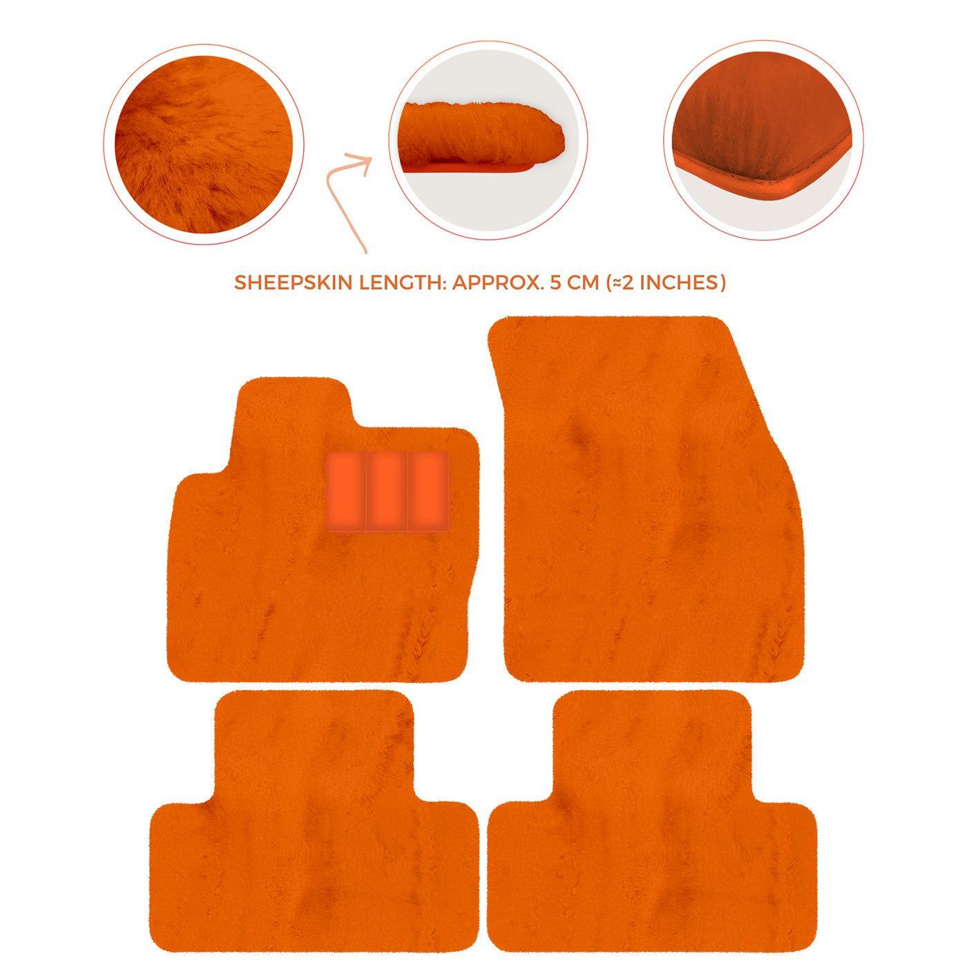 Premium Sheepskin Floor Mats for Range Rover Vehicles (2012-2022)