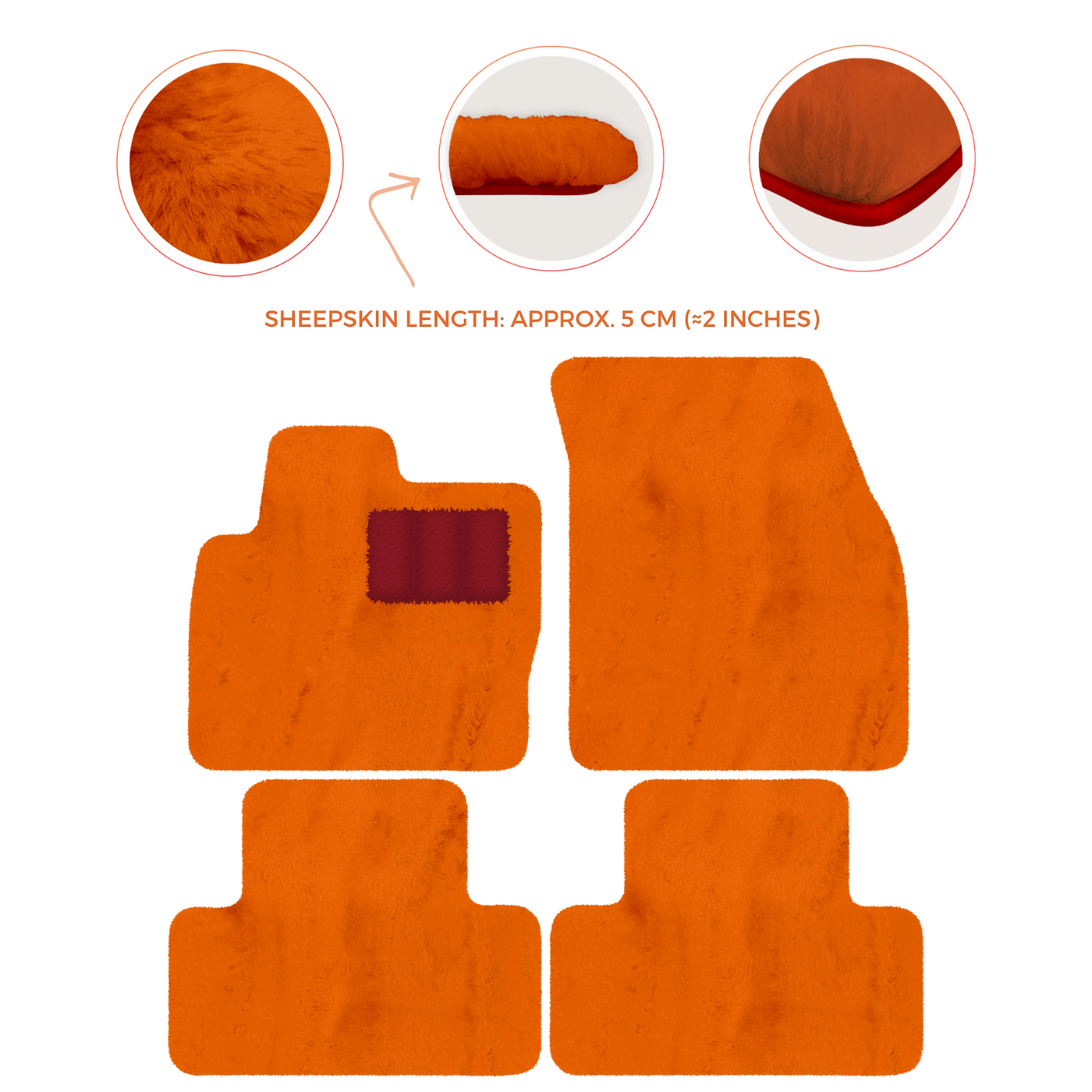 Premium Sheepskin Floor Mats for Range Rover Vehicles (2012-2022)