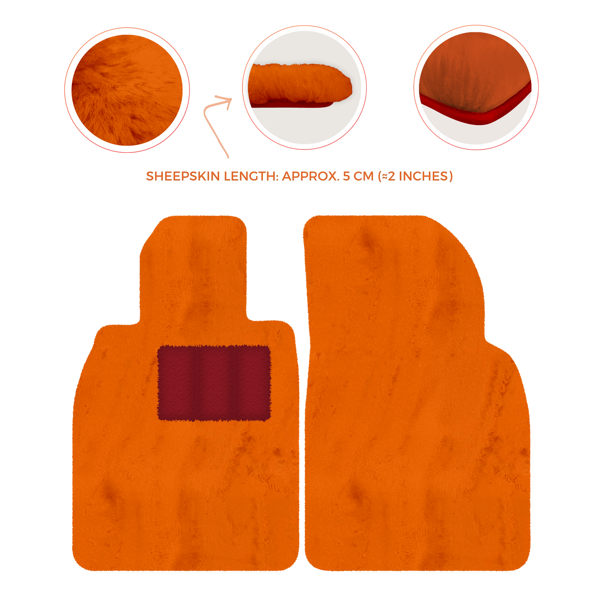 Premium Sheepskin Floor Mats for Porsche Cayenne (2018-2023)