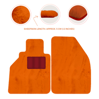 Tappetini in pelle di pecora per Porsche 986 Boxster (1996-2004) - Lunghezza della pelle di pecora, Varie opzioni di colore