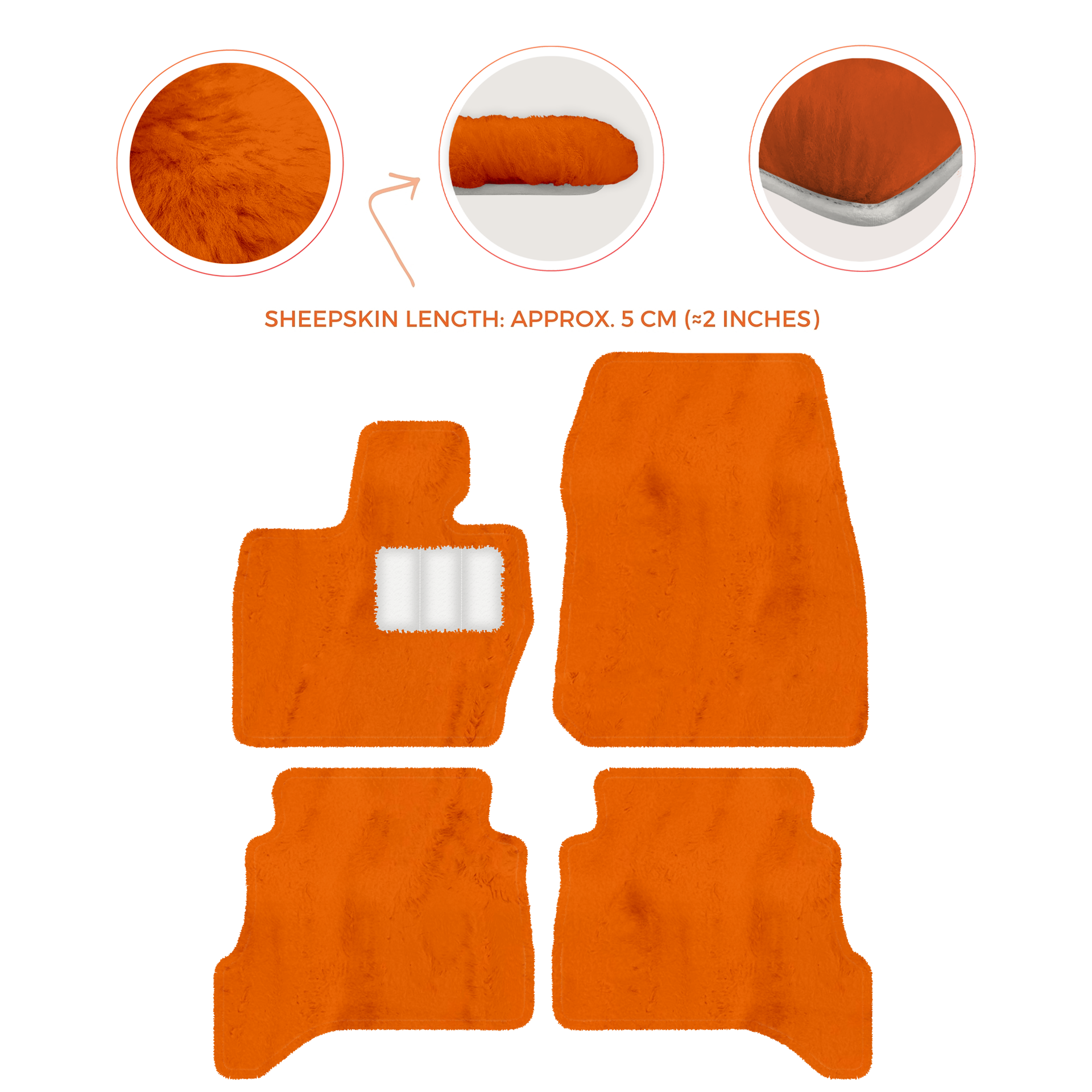 Premium Sheepskin Floor Mats for Range Rover Evoque (2015-2019)