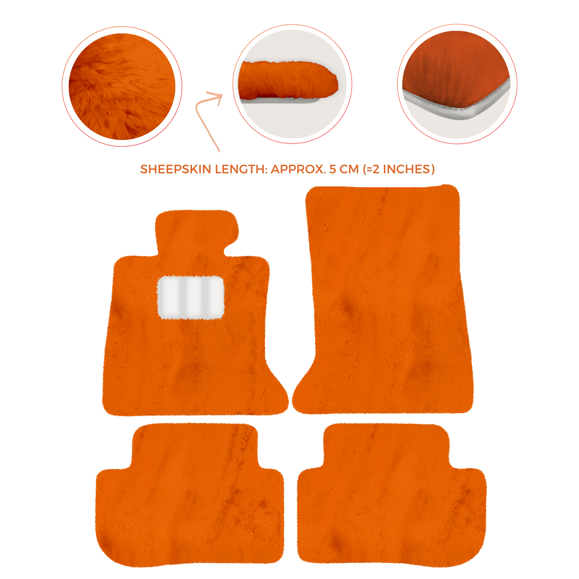 Premium Sheepskin Floor Mats for Rolls-Royce RR2 Dawn (2015-2023)