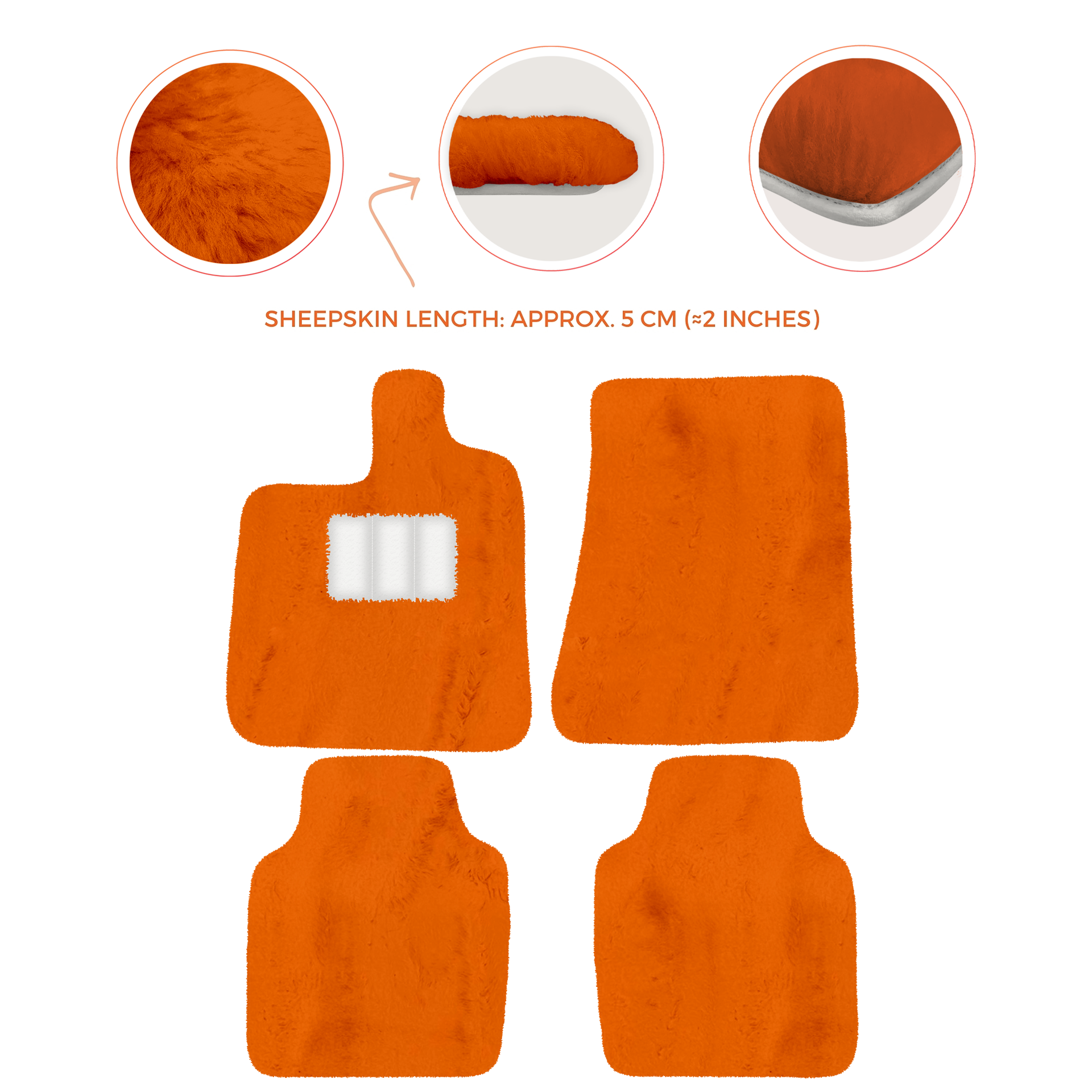 Premium Luxury Sheepskin Floor Mats for Ferrari Roma (2021-2024)