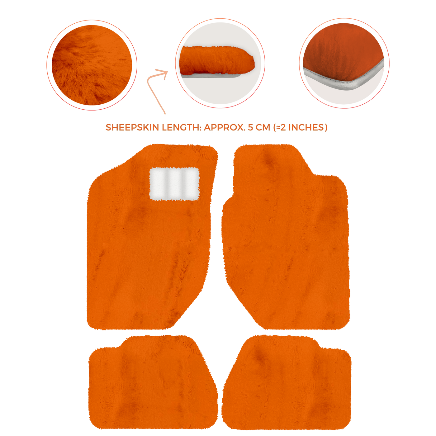 Luxury Sheepskin Floor Mats for Land Rover Discovery Sport (2015-2019)