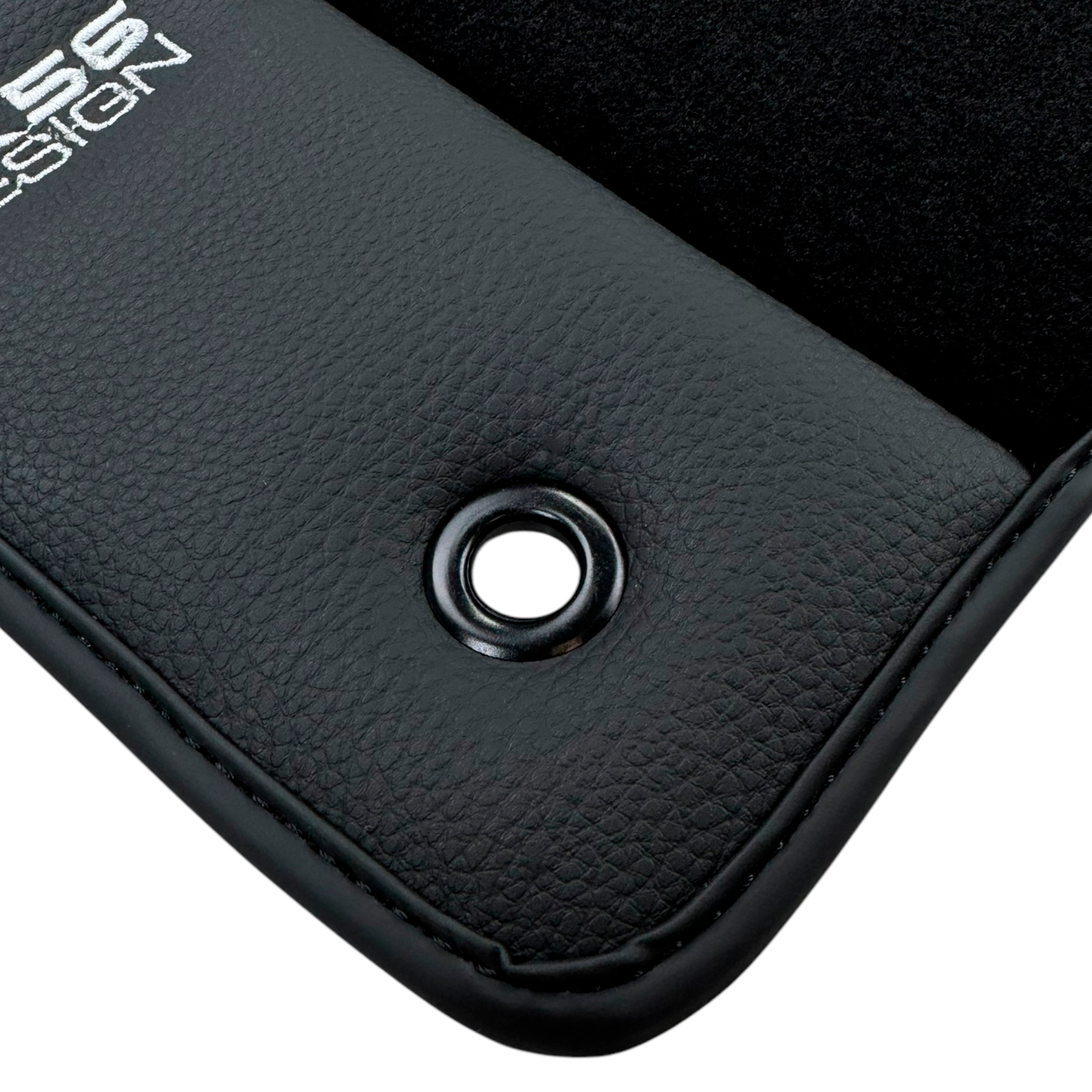 ER56 Design Black Floor Mats for Dodge Ram 1500 (2019-2024) with Leather