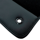 Black Floor Mats for Chevrolet Nubira (J200) Daewoo (2000-2003) with Leather | AutoWin